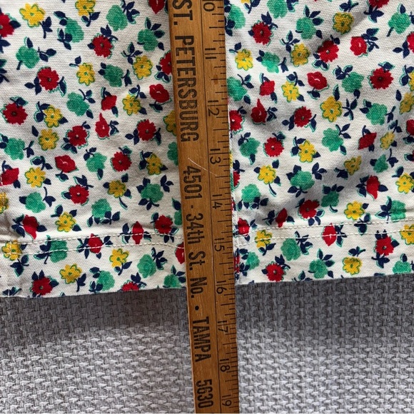 J. Crew Mercantile Womens Skirt Small Floral Stretch Button-Up Slash Pocket - Picture 7 of 7